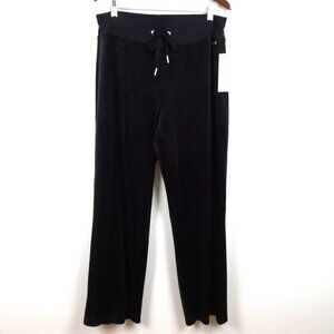 Calvin Klein Velour Pants Women's Plus Size 0X Black Pull On Elastic Waist
